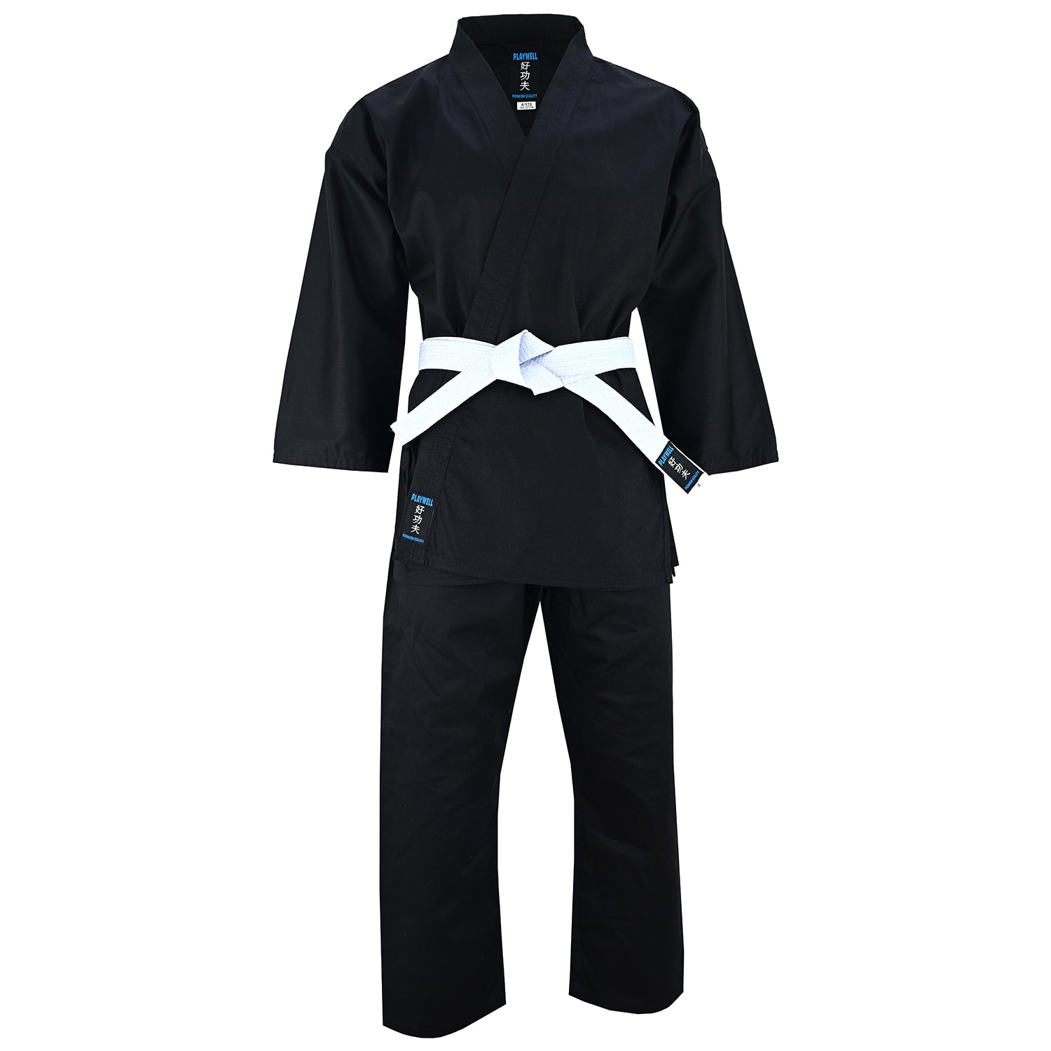 Kids Karate Cotton Suit - Black 8.5oz