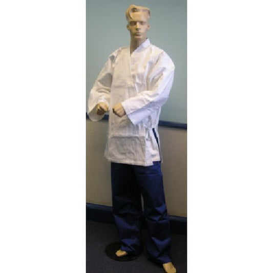 Karate Uniform: White Jacket / Blue Trousers: Children's - MADE