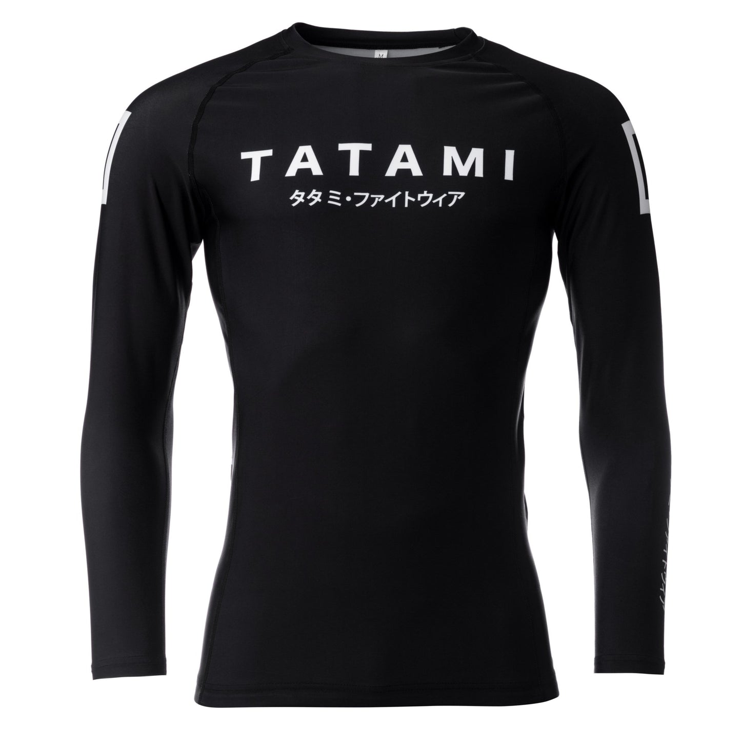 Tatami Adults Katakana Long Sleeve Rash Guard  - Black