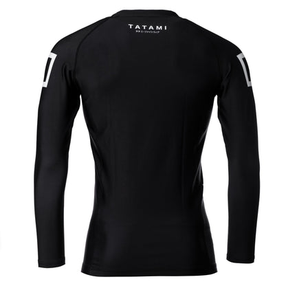 Tatami Adults Katakana Long Sleeve Rash Guard  - Black