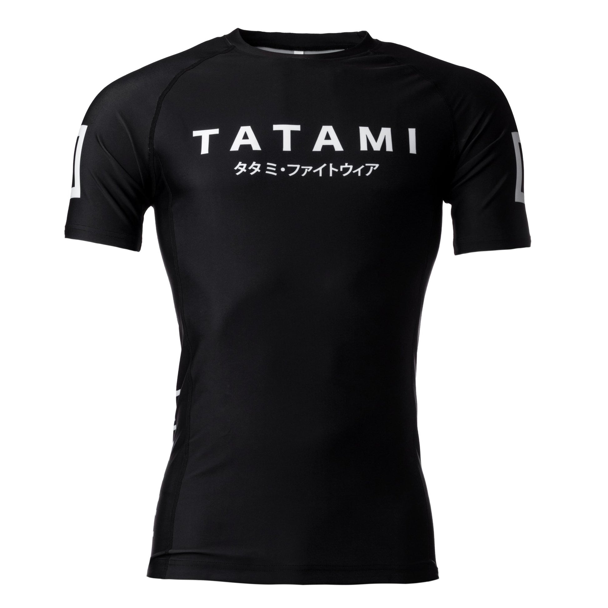 Tatami Adults Katakana Short Sleeve Rash Guard  - Black