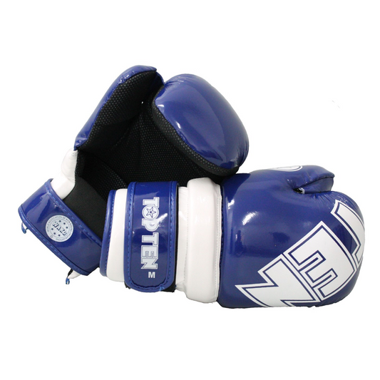 Top Ten WAKO Approved Pointfighter Glossy Gloves  - Blue