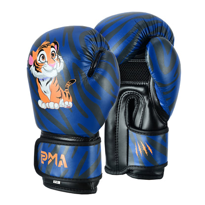 PMA Muay Thai Kids Blue tiger Gloves