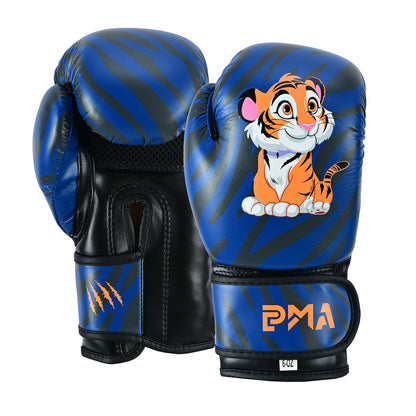 PMA Muay Thai Kids Blue tiger Gloves