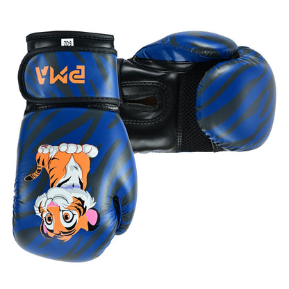PMA Muay Thai Kids Blue tiger Gloves