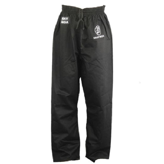 Krav Maga Combat Cotton Trousers - Plain Black