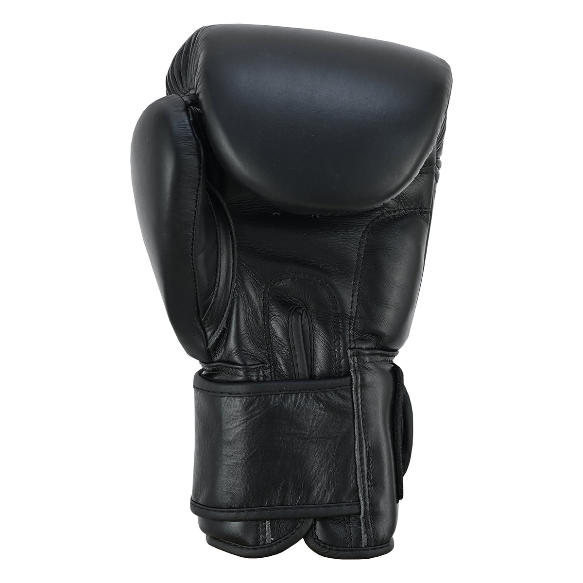 Playwell Premium Black "Twin Tiger" Leather Boxing Gloves