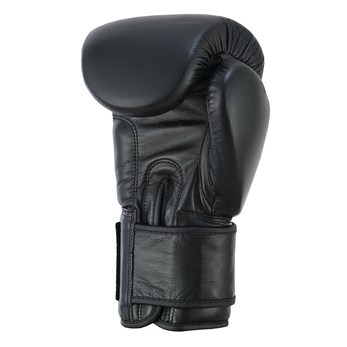 Playwell Premium Black "Twin Tiger" Leather Boxing Gloves