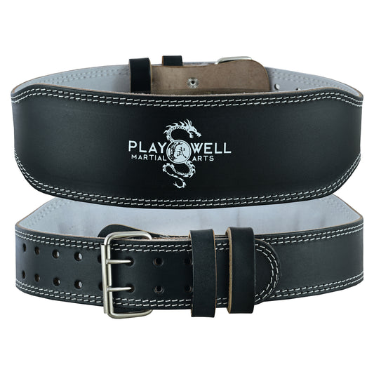 Pro Weight Training Range:  Leather 4" Weight Lifitng Belt