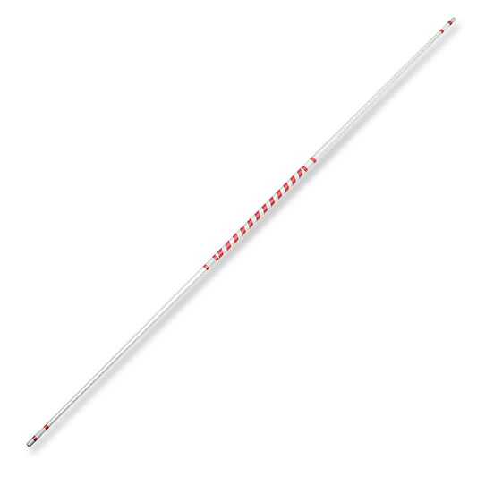 Chrome Competition Silver/Red Spiral Ultra Light Bo Staff - 72"