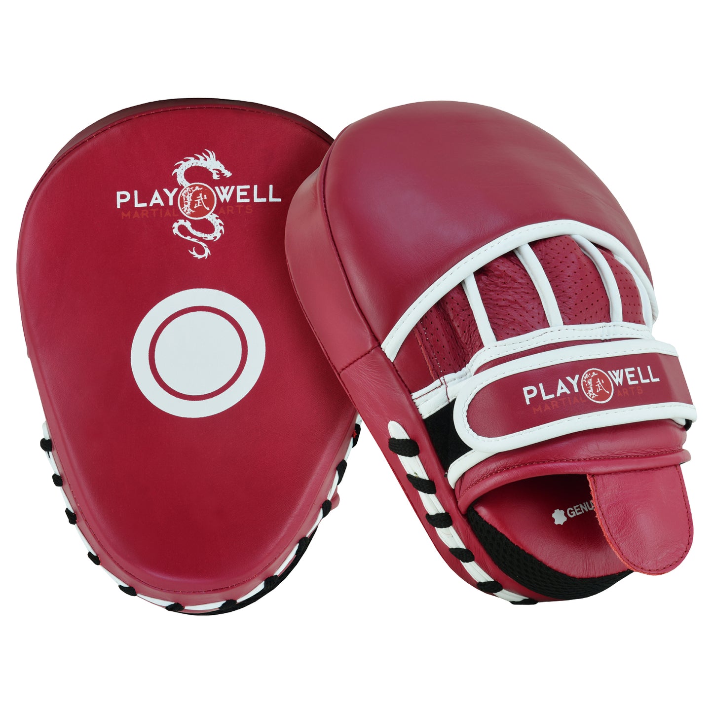 Playwell Elite Deluxe " Maroon Series " Leather Curved Focus Pad