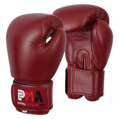 Elite Leather Classic Maroon Series Boxing Gloves - Sale
