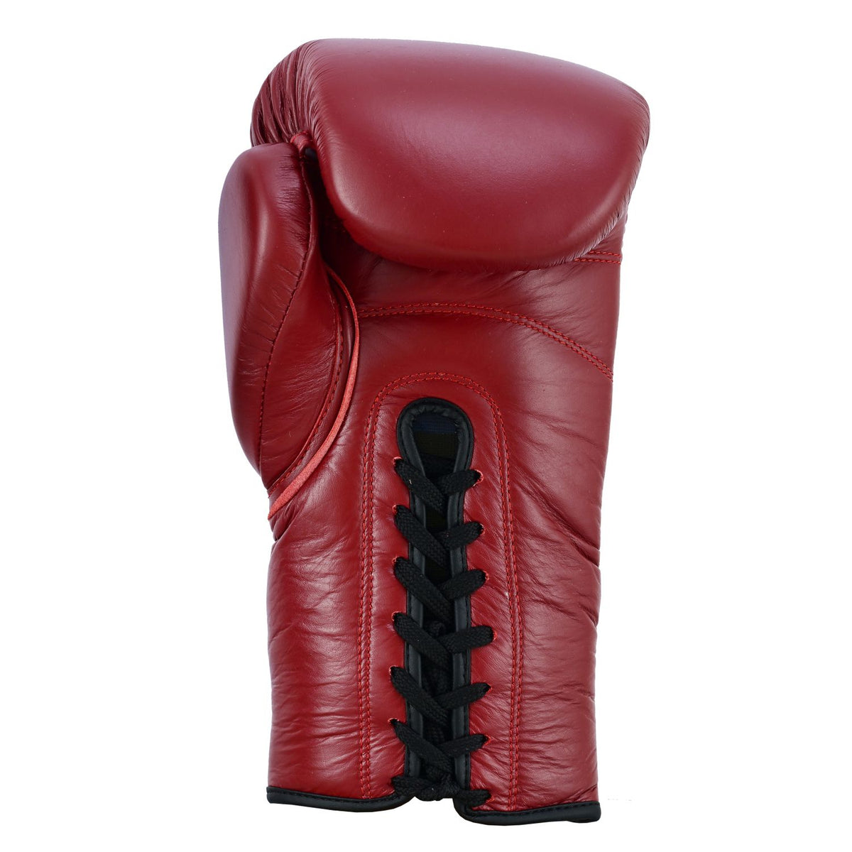 PLaywell Pro Leather Boxing Gloves With Laces - Maroon