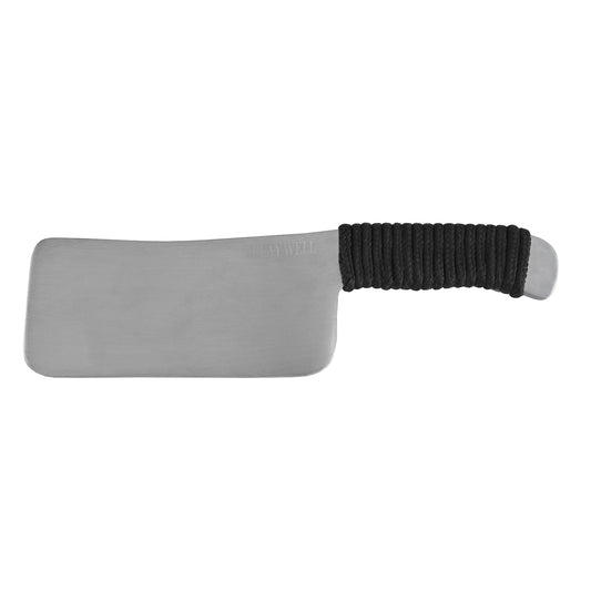 Metal Blunt Roped Grip Meat Cleaver Training Knive : No 6