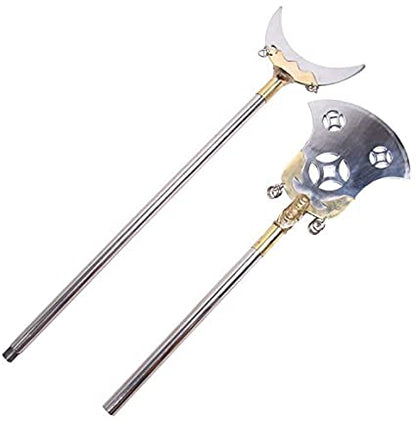 Portable 2pc Heavy Steel Monk Spade ( Solid Blade )