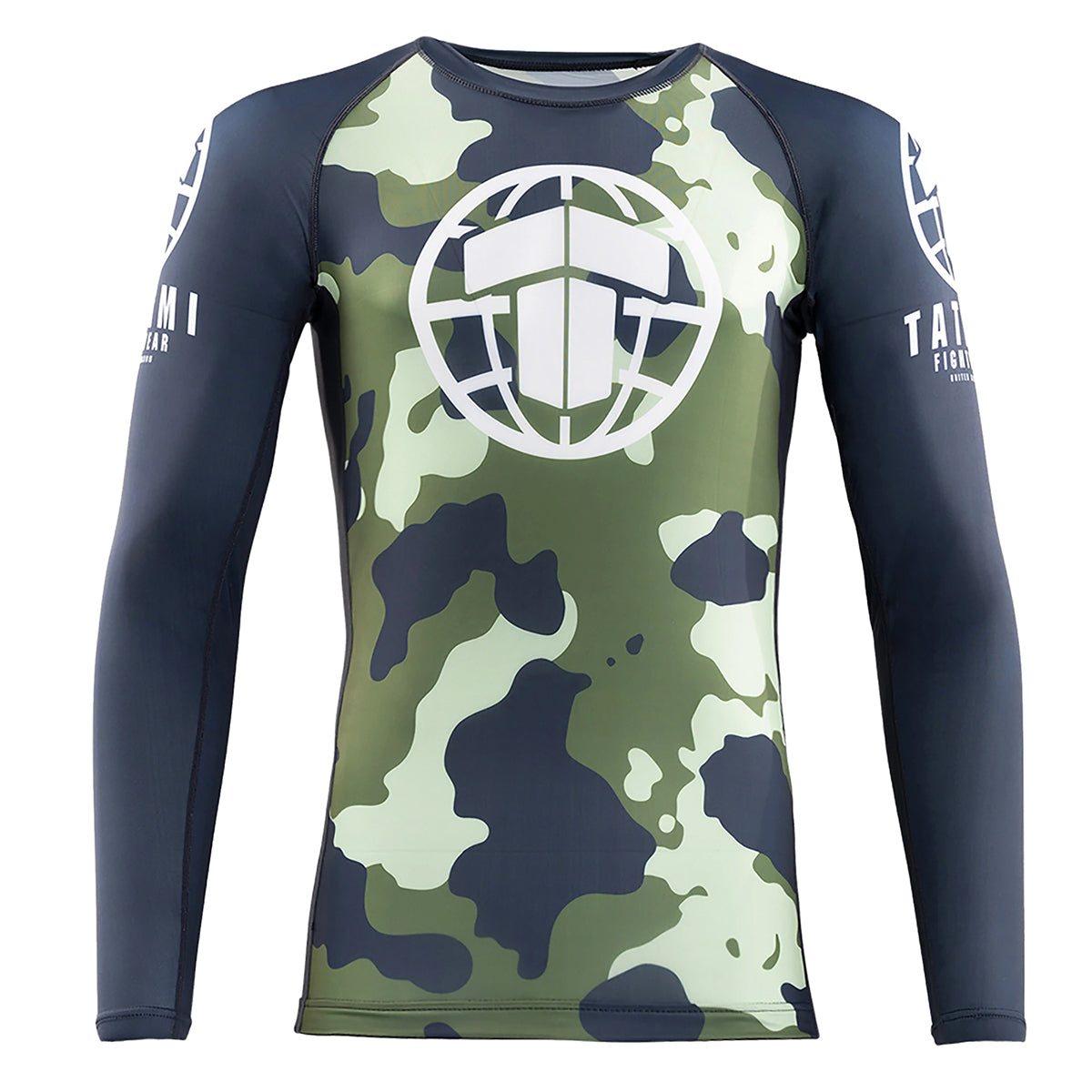 Tatami Mens MTP Green Camo Long Sleeve Rash Guard