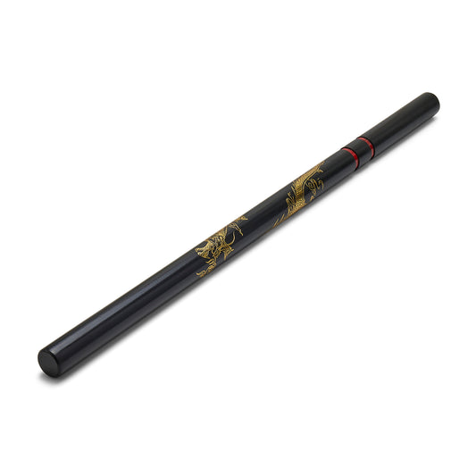 Deluxe Escrima Stick Black Oak With Gold Dragon