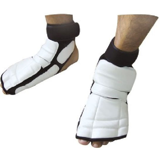 Taekwondo White Instep Foot Sparring Guards