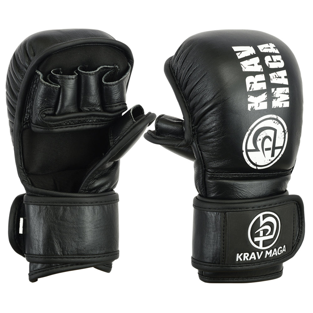 Krav Maga Leather Sparring & Grappling Shooto Glove - 7oz