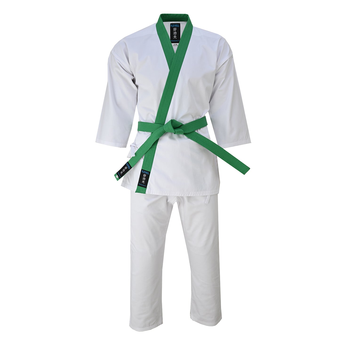 Tang Soo Do 9oz Uniform  - Green Trim