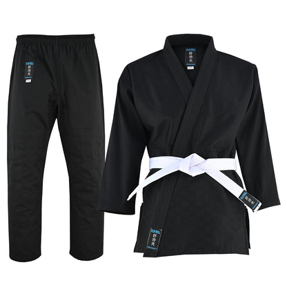 Playwell Adults Basic Plain Ju Jitsu Suit - Black 450g