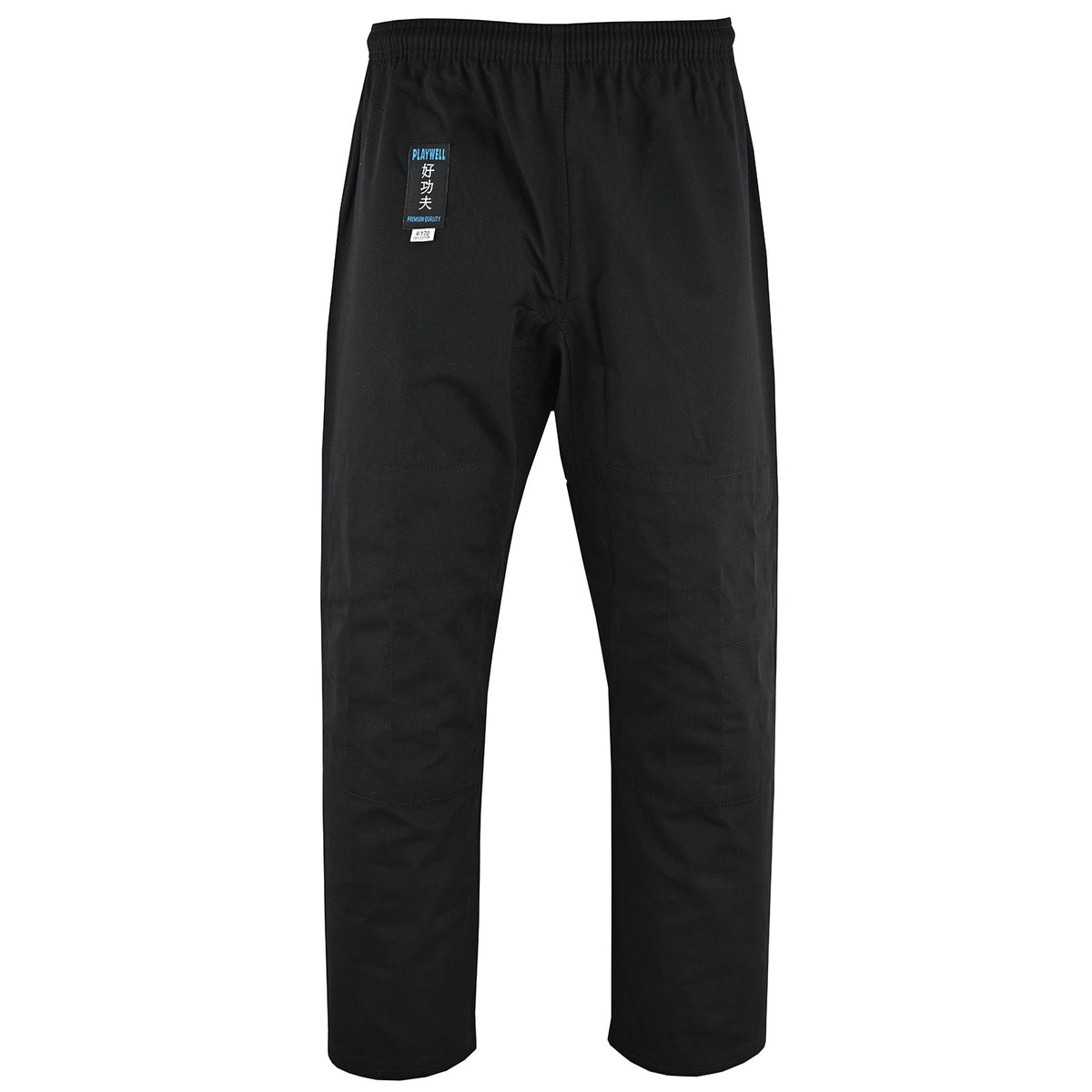 Playwell Adults Basic Plain Ju Jitsu Suit - Black 450g