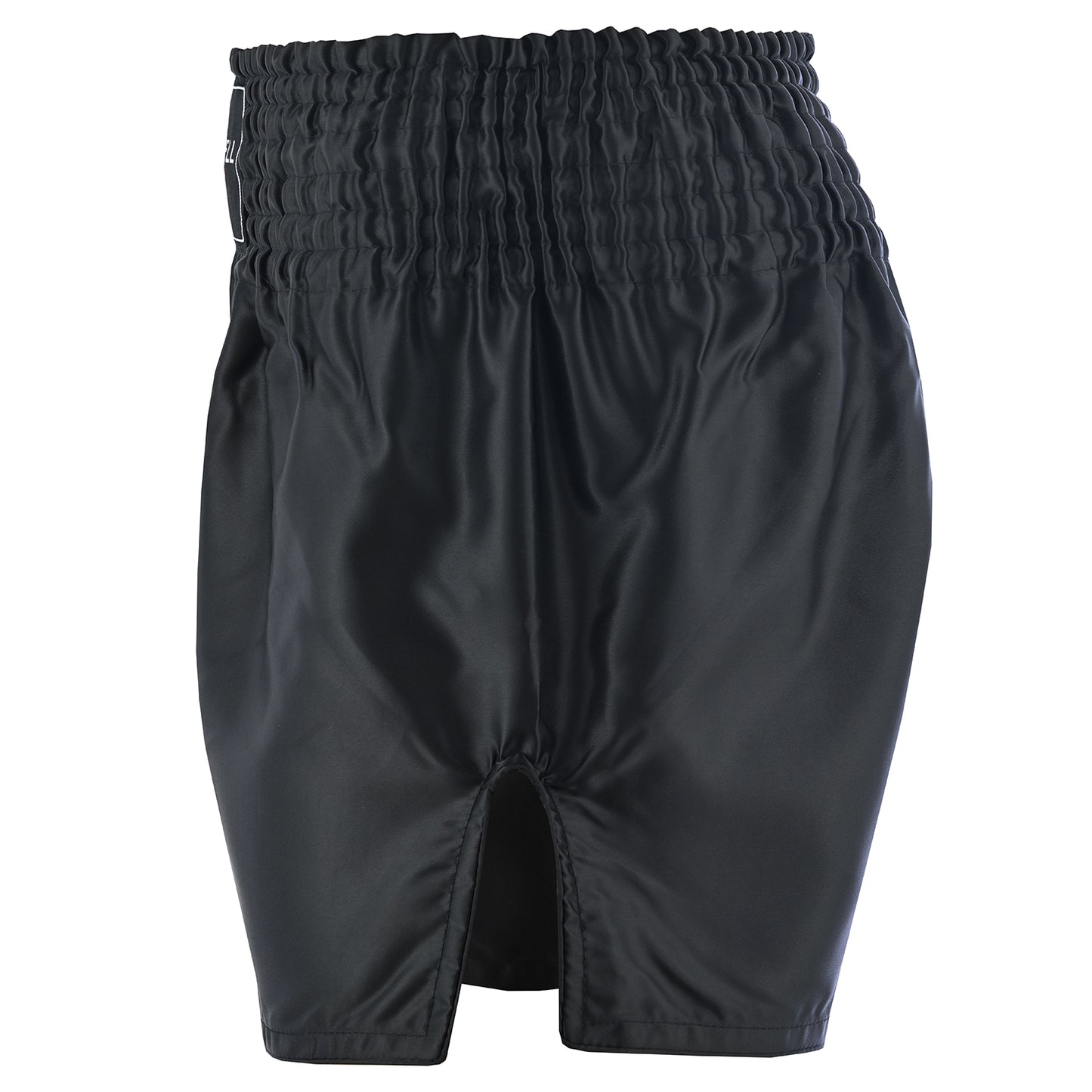 Plain Black Satin Muay Thai Training Shorts