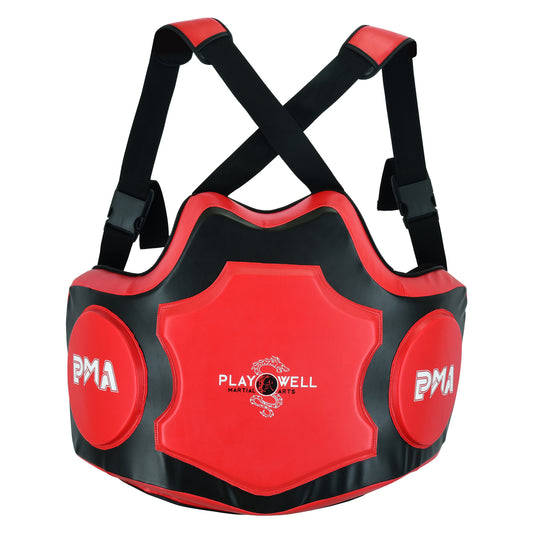 PMA Elite Pro Coaching Body Shield - Black/Red