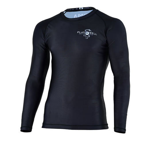 Playwell Black No Gi Long Sleeve Rash Guard