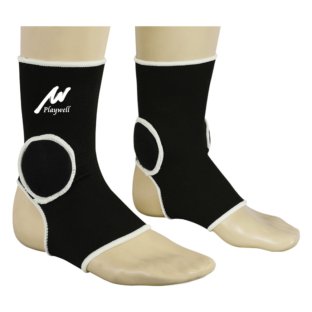 Muay Thai Elasticated Padded Ankle Supports  - CLEARANCE