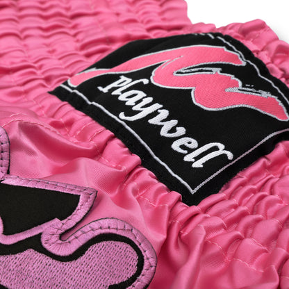 Ladies Pink Satin Training Shorts