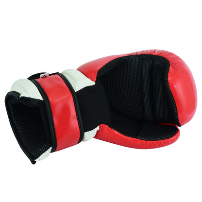 Semi Contact Elite Glossy Sparring Gloves: Red