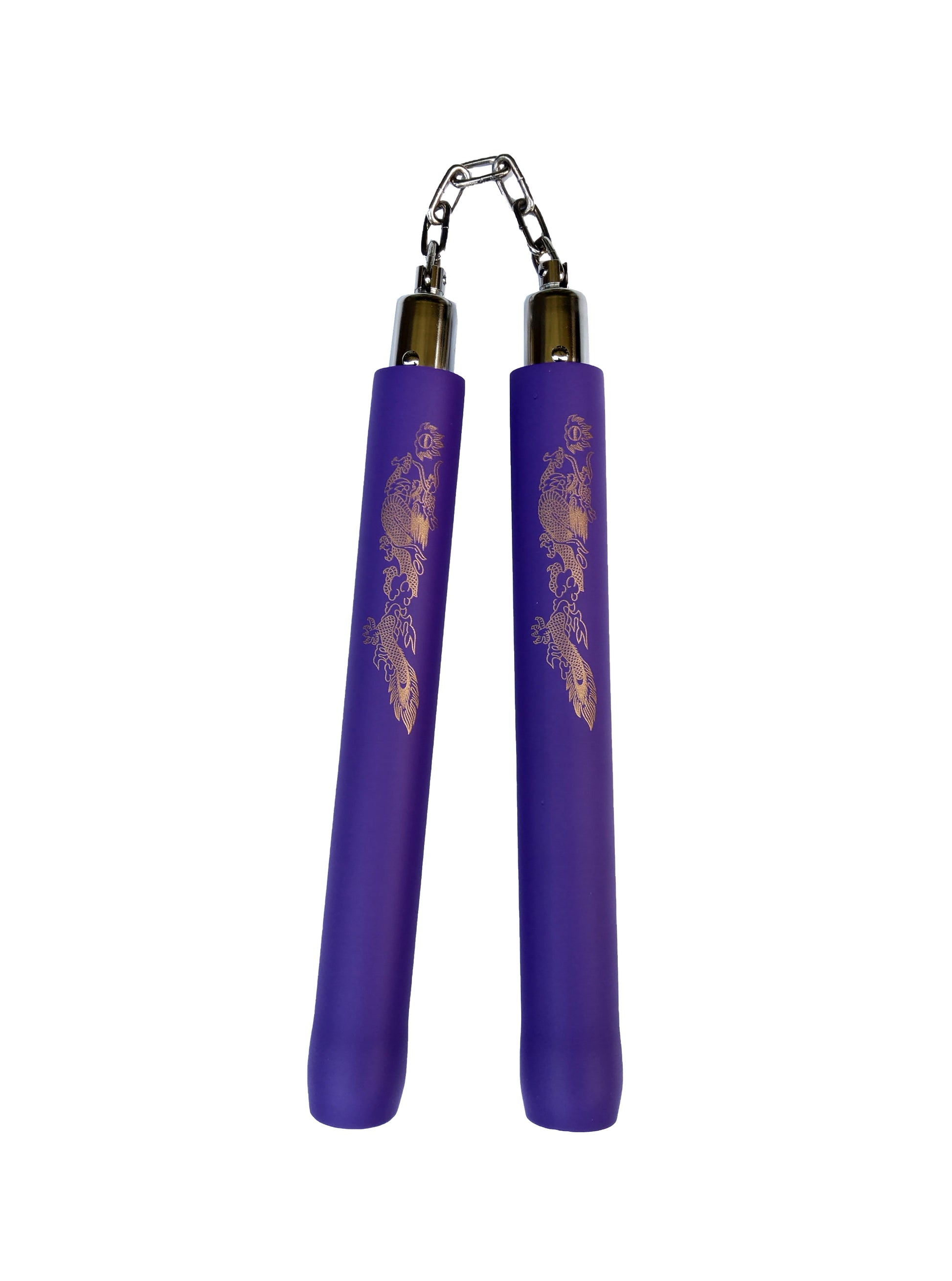 NR-00P2c: Nunchaku Foam Purple W/ Chain - 12"