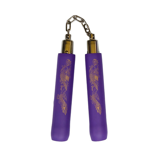 NR-00P8: Nunchaku Foam Purple W/ Chain - 8"