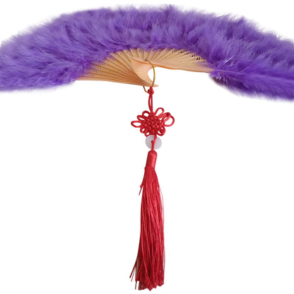 Martial Arts Kung Fu Purple Feather  Fan
