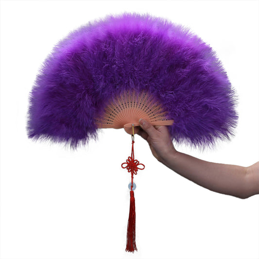 Martial Arts Kung Fu Purple Feather  Fan