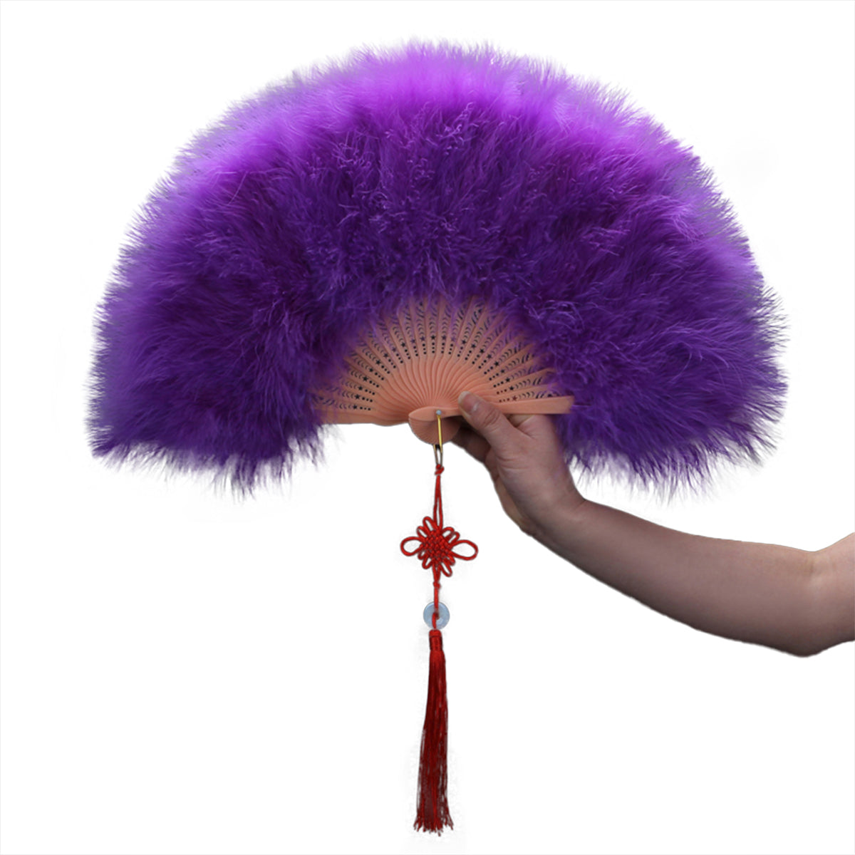 Martial Arts Kung Fu Purple Feather  Fan