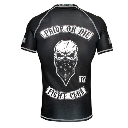 Pride Or Die MMA Black Fight Club  Rash Guard