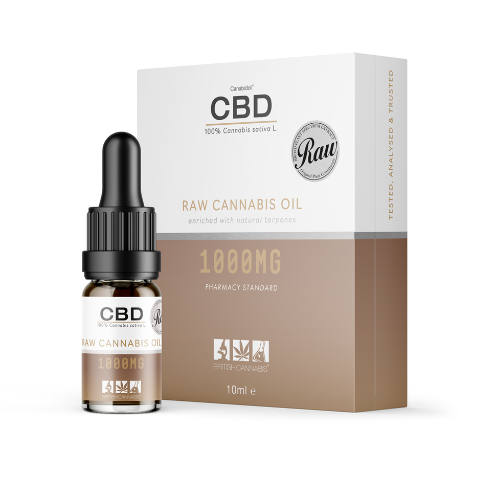 British Cannabis - 100% Pure Raw Cannabis CBD Oil - 1000mg