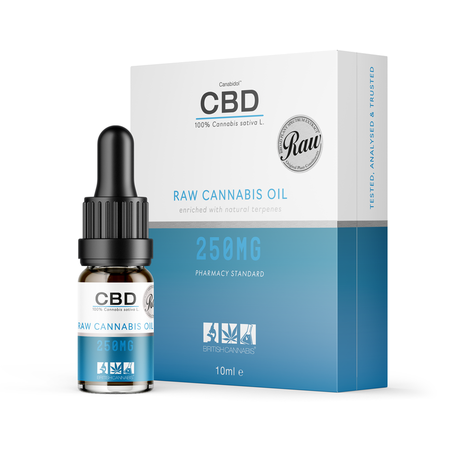 British Cannabis - 100% Pure Raw Cannabis CBD Oil - 250mg