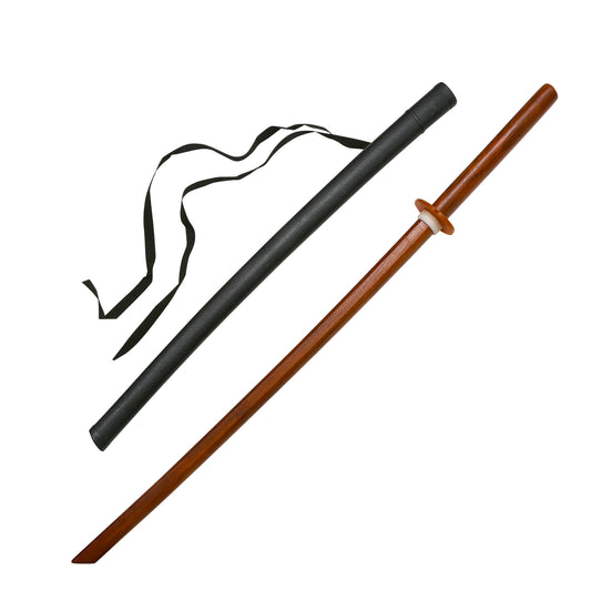 Wooden Red Beech Wood Bokken With Plastic Scabbard