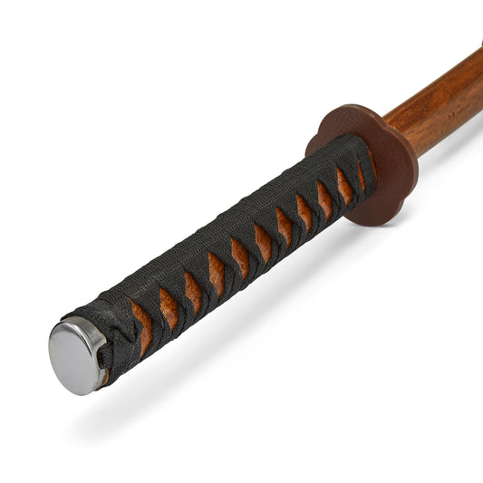 Wooden Roped Bokken With Plastic Scabbard - Red Oak Wood