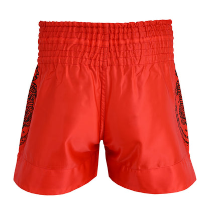 Twin Tiger Satin Muay Thai Competition Fight Shorts  - Red - PRE
