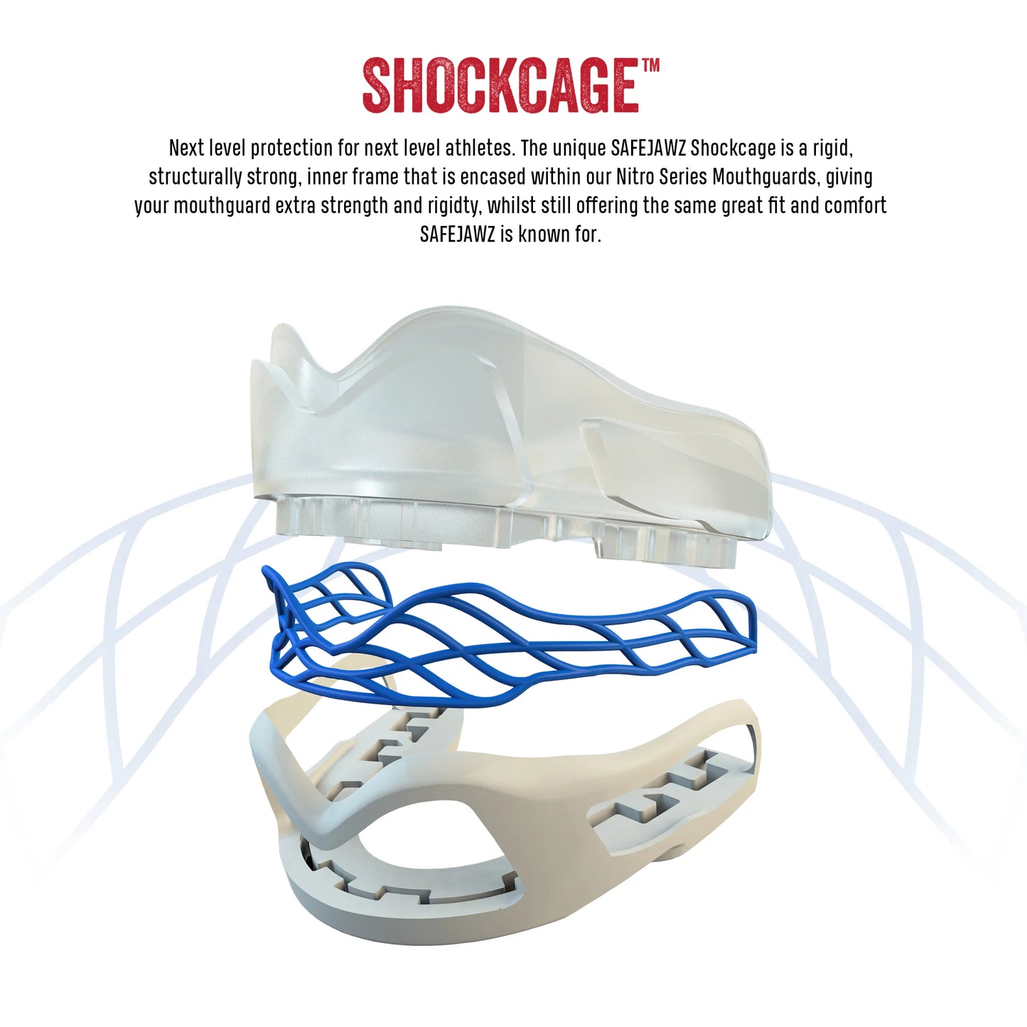 SAFEJAWZ Nitro Series Self Fit Mouthguards - White