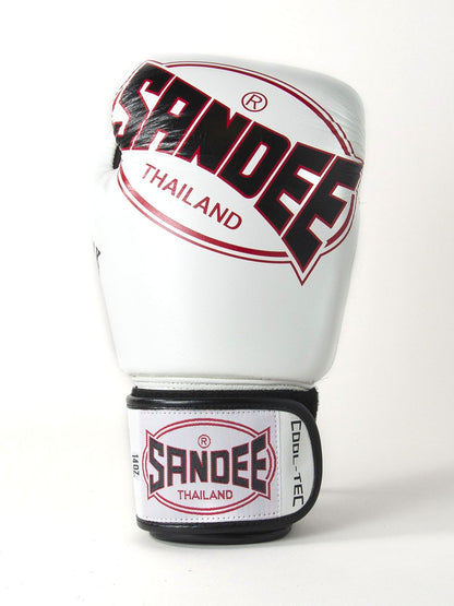 Sandee Leather Cool Tech Muay Thai Boxing Gloves  - White