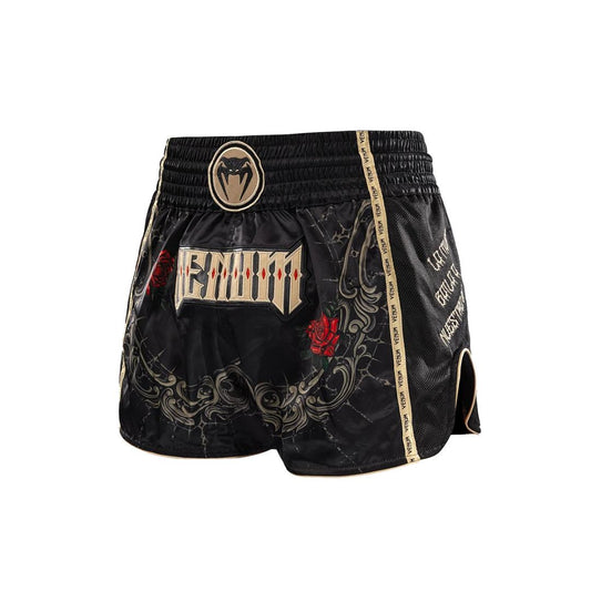 شورت Venum Santa Muerte 5.0 Muay Thai - أسود/ذهبي عميق