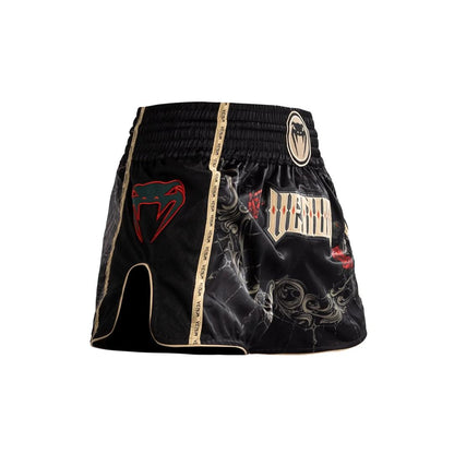 Venum Santa Muerte 5.0 Muay Thai Shorts - Deep Black/Gold