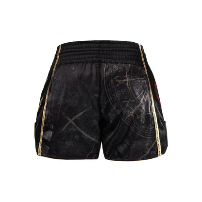 Venum Santa Muerte 5.0 Muay Thai Shorts - Deep Black/Gold