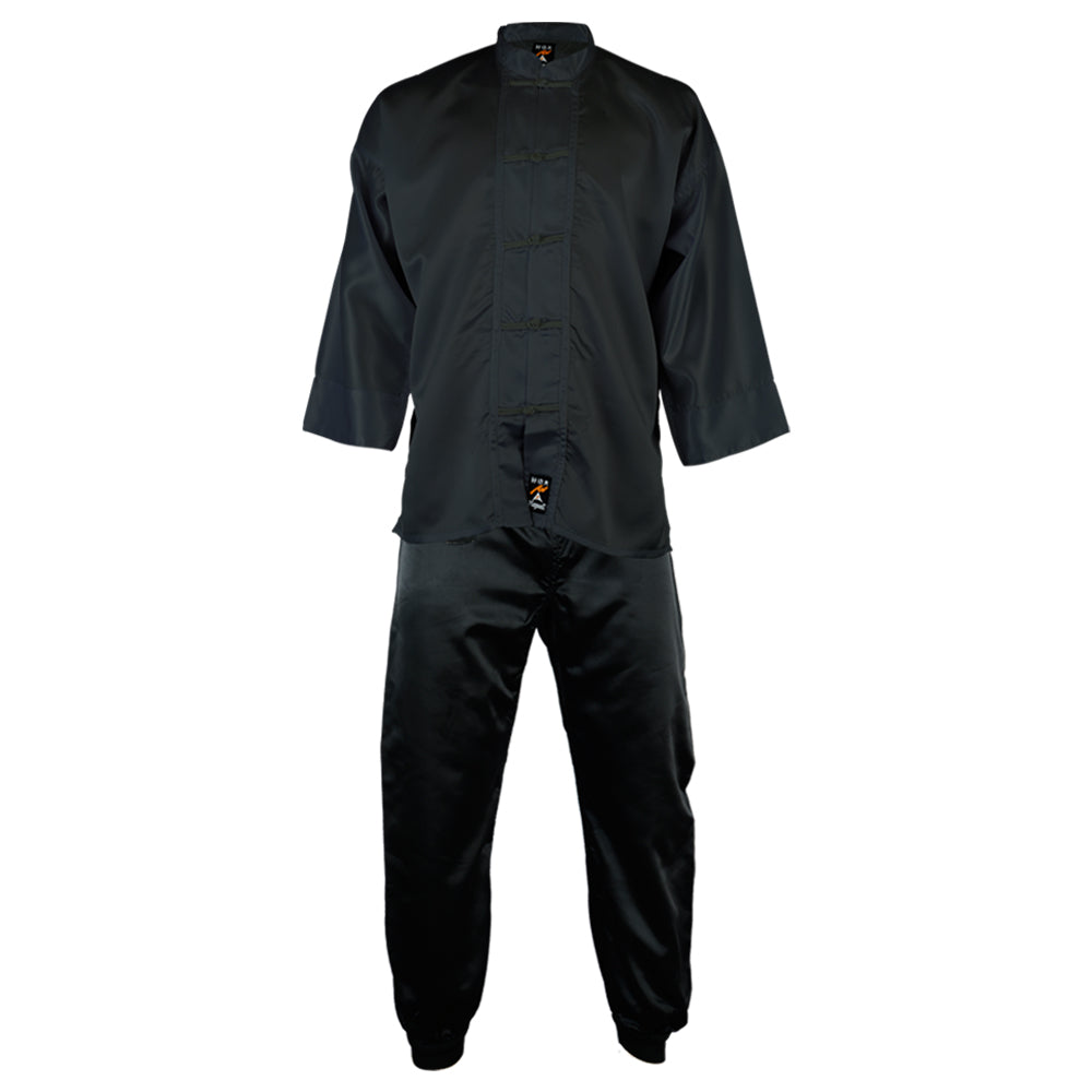 Kung Fu Uniform  Satin : All Black