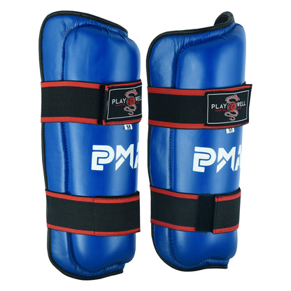 Semi Contact Elite Kickboxing Shin Guards  -  Blue